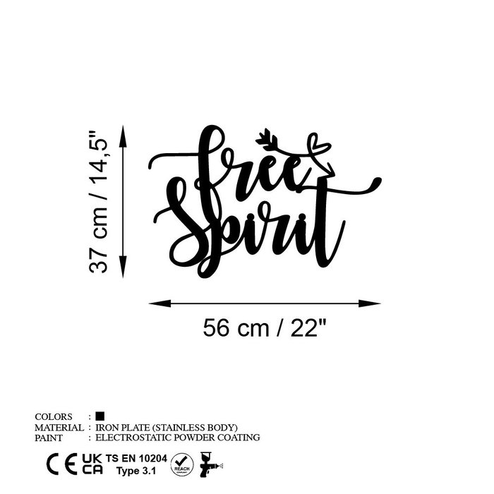Wallity Free Spirit Escultura de pared negra Wallity Free Spirit Escultura de pared negra